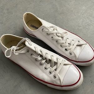 mens white leather converse